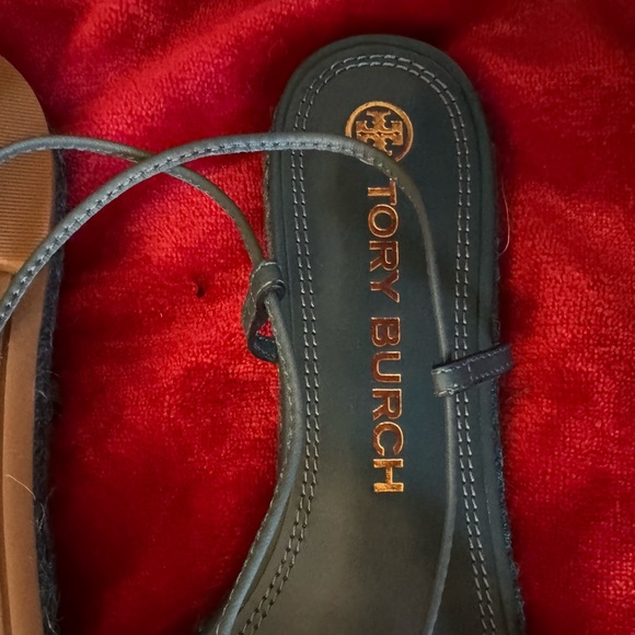 Tory Burch Blue Basketweave Espadrille Sandals-NIB SZ 8 - Picture 5 of 14